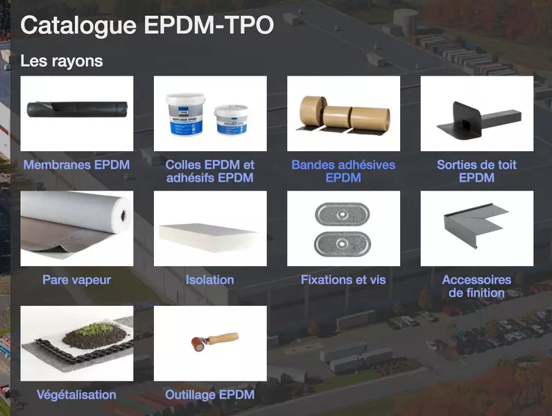 capture d'écran de la nouvelle page catalogue