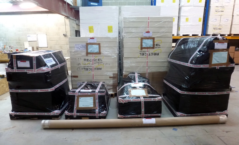 palettes et conditionnement des expéditions EPDM-TPO