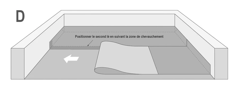 schéma pose du pare-vapeur étape 4