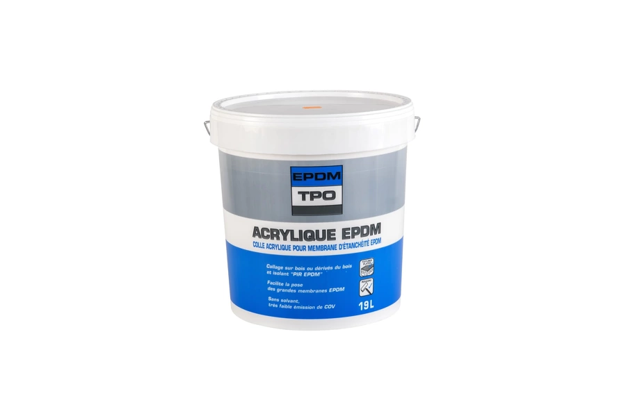 Colle Acrylique EPDM pour isolant PIR pot de 19 Litres