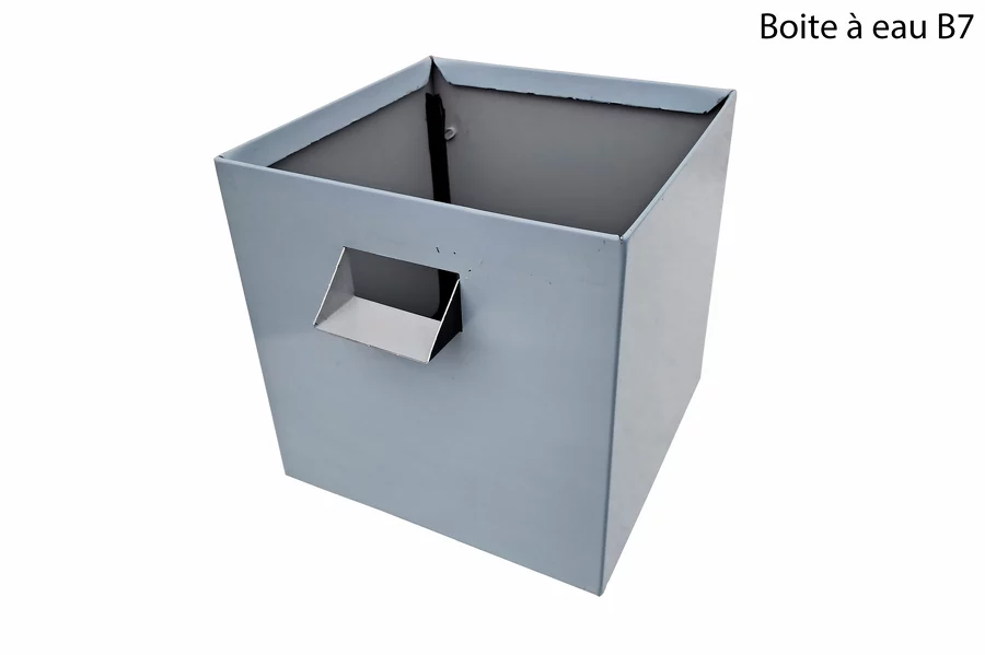 Boite à eau destockage B7 : pas de pré-perçage au dos