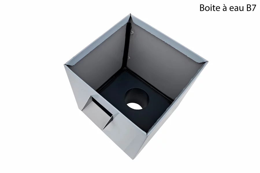 Boite à eau destockage B7 : pas de pré-perçage au dos