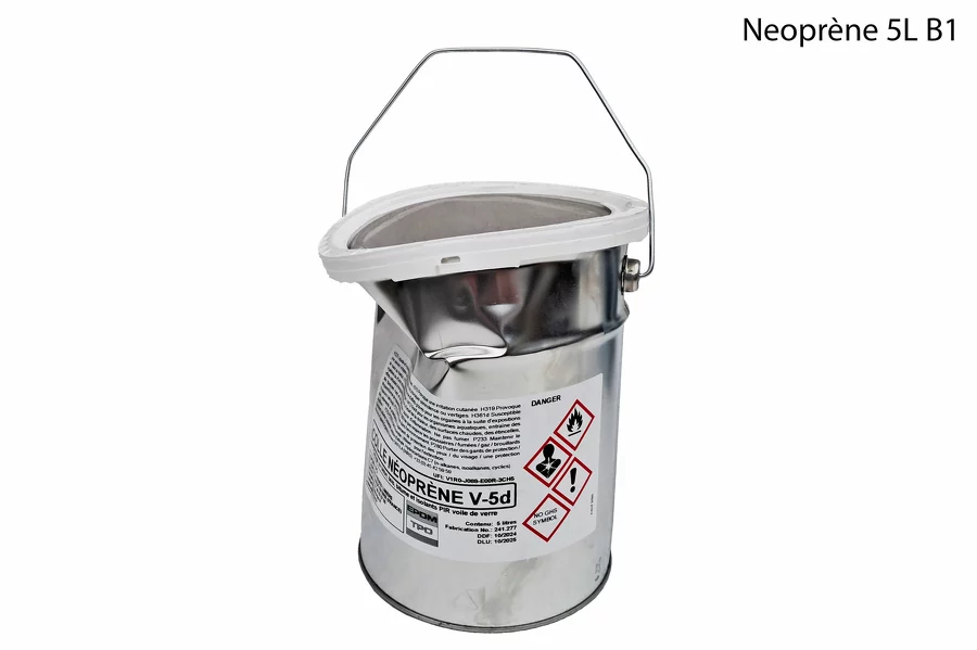 Colle néoprène EPDM TPO 5 L destockage B1 bidon déformé