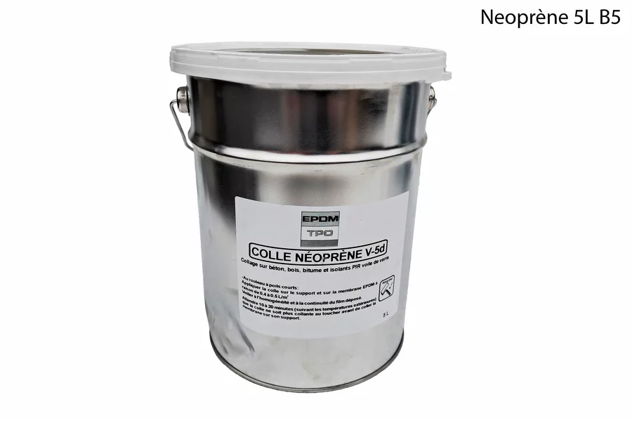 Colle néoprène EPDM TPO 5 L destockage B5 bidon déformé