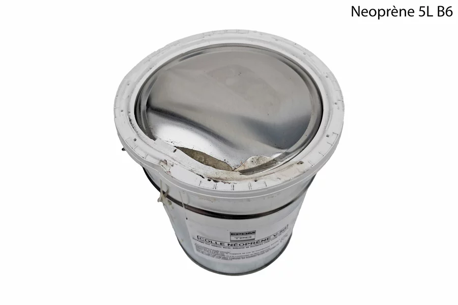 Colle néoprène EPDM TPO 5 L destockage B6 bidon déformé ayant fui