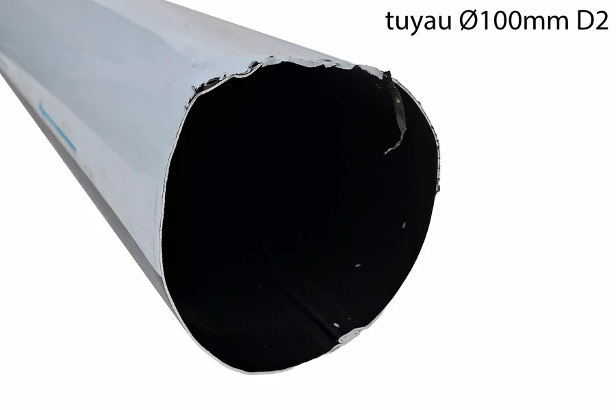  tuyau descente 100mm destockage D2 extrémités déformées et quelques rayures