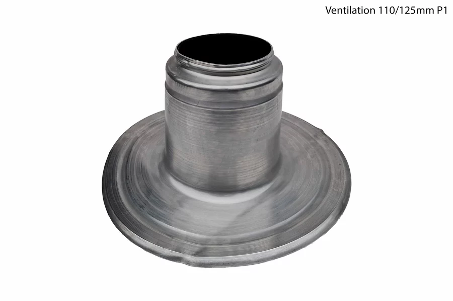 Sortie de ventilation alu isolée destockage P1 platine et conduit tordus
