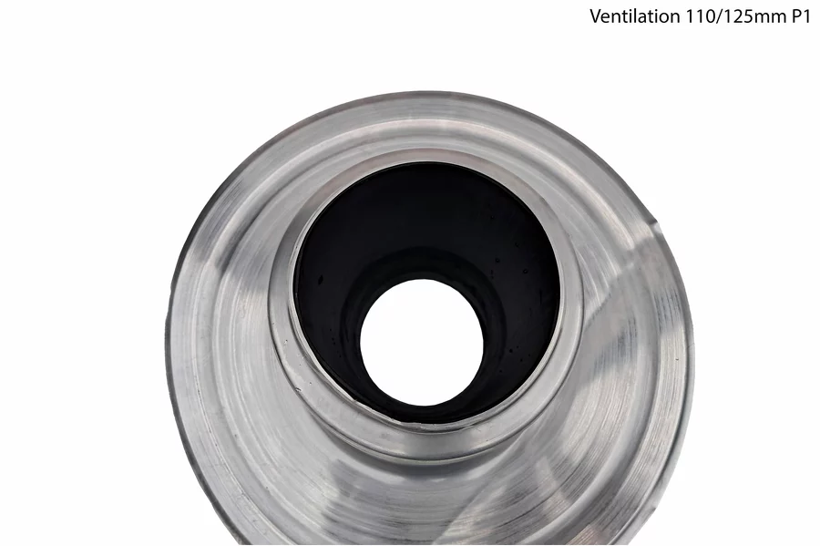 Sortie de ventilation alu isolée destockage P1 platine et conduit tordus