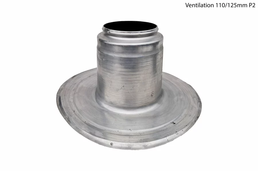 Sortie de ventilation alu isolée destockage P2 platine tordue