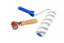 roulette &agrave; maroufler et rouleau avec monture